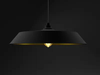 Industrial ceiling Lamp - 2k textures 3D model purchase