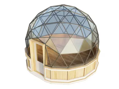 Geodesic dome Greenhouse 3D model