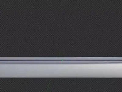 Fluorescent Tube Light Low-poly 3D model