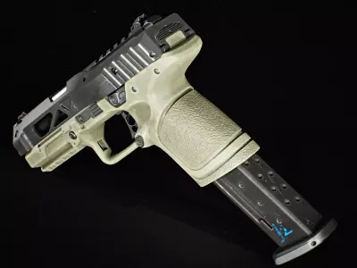 Sci Fi Pistol Game Ready Low-poly 3D model purchase