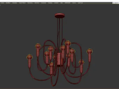 Olridge Chandelier Low-poly 3D model