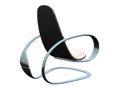 Curvy Chair Low-poly 3D model