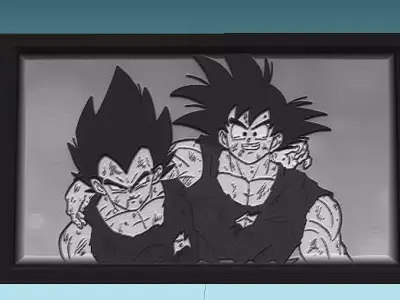 Dragon Ball Z   3D Lithophane Collection   Premium 4 designs 3D print model