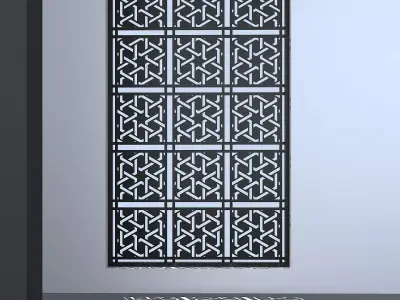 3d screen window with pattern Low-poly 3D model