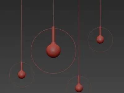 Halo pendant chandelier 3D model