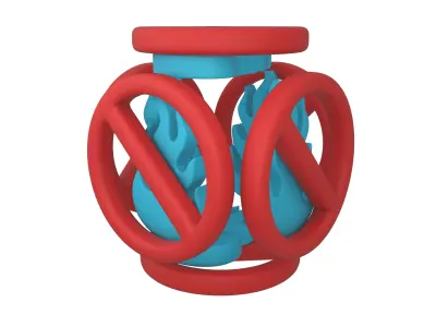 No Fire Icon V2 005 Low-poly 3D model