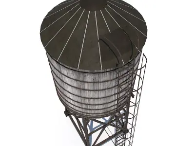 New York Water Tower Low-poly 3D model