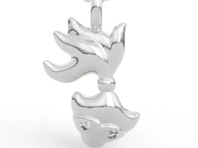 Adorable Goldfish Pendant Necklace 3D print model