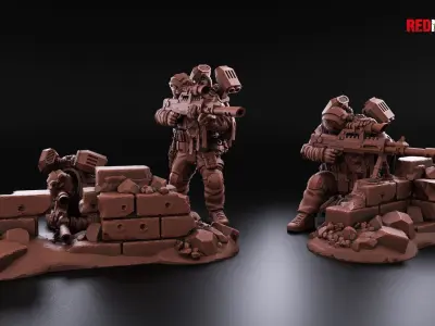 Airborne Division - Snipers of the Imperial Force 3D print model