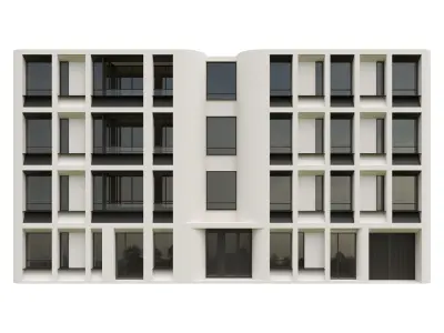 building 2 apartment Low-poly 3D model