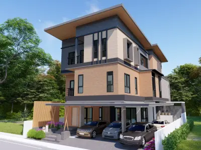 3rd Step Housing For 1 Family with Simple Structure Analysis 3D model