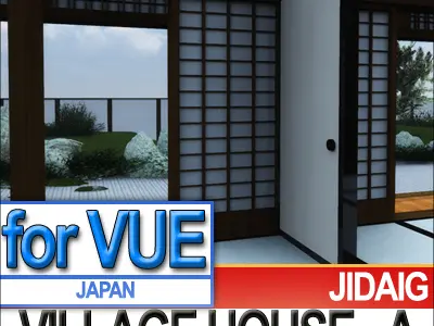 Japanese Village House Block A 3D model