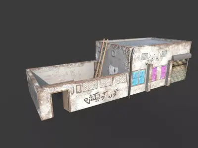 Village House Low-poly 3D model