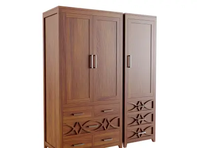 Wooden Cupboard 3D model buy