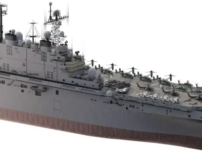US NAVY USS AMPHIBIOUS ASSAULT CARRIER 3D model