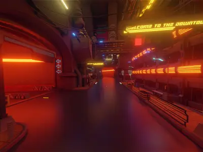 Cyberpunk New Energy Sci-Fi City 3D model