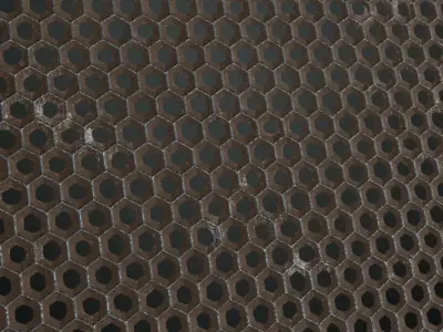 Metal Grill Rusted PBR Seamless Texture