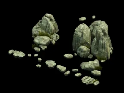 Yamano-Fallstone rocks 3D model