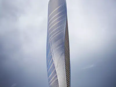 Aesthetic Skyscraper 3D model
