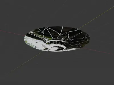 space saucer textured basic rig and animation Low-poly 3D model