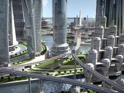 Future City on Earth V1 3D model