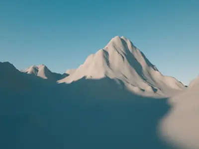 Snow-Covered Landscape 3D model