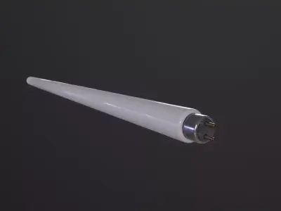Fluorescent Tube 3D Model Low-poly 3D model