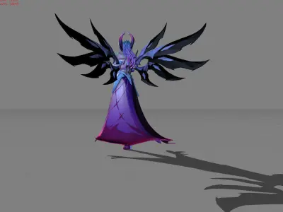 Alice Darknet Tempress Low-poly 3D model