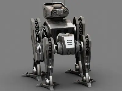 Military Droid  rigged character 3D model