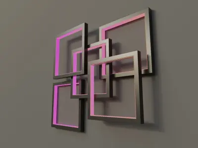 Awesome RGB Wall Lamp Pack Rgb Led Lamps Free low-poly 3D model