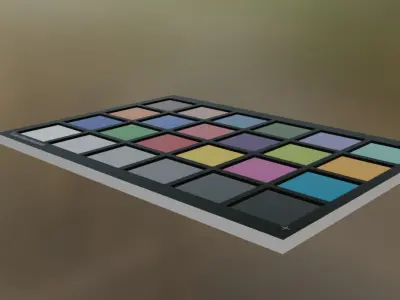 Macbeth Chart Color Checker 3D Model Free  Free low-poly 3D model