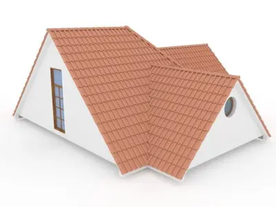 Realistic Roof Shingles 9 3D model