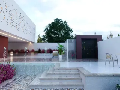 3D Model Modern Luxury House in the Capital Low-poly 3D model