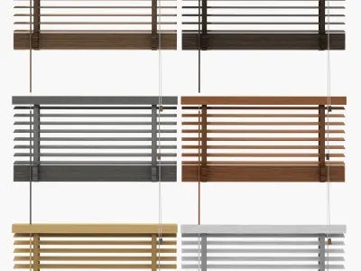 Wood Blinds Venetian version 3 -  length 90cm 3D model