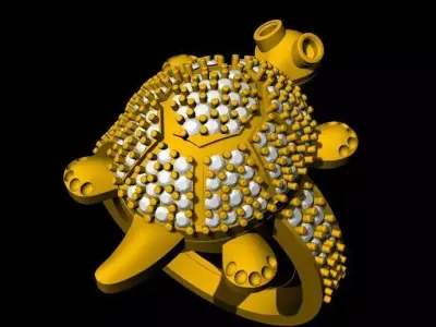 tortoise ring 3dm file 3D print model