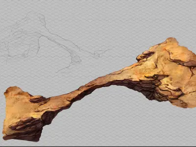 Mountain type - bridge 05 3D model