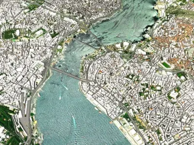 Cityscape Istanbul Turkey 3D model