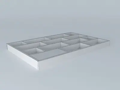 Wooden mold for cement brick floor. Free 3D model