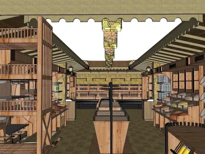 organic market 3D model