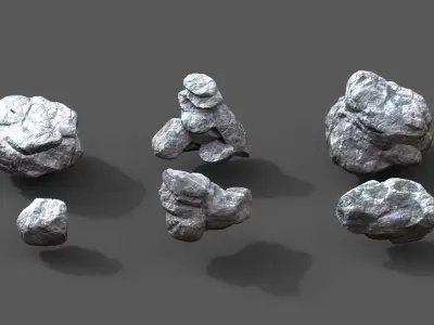 Rock Pack Low-poly 3D model