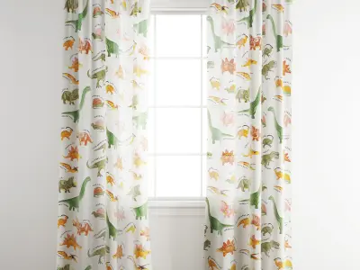 HM curtain 2 for kids room 3D model