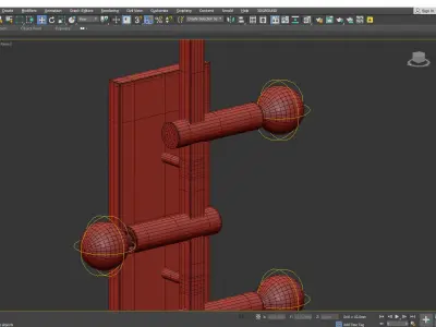  Kinzie Three Light Plug in Wall Sconce Low-poly 3D model