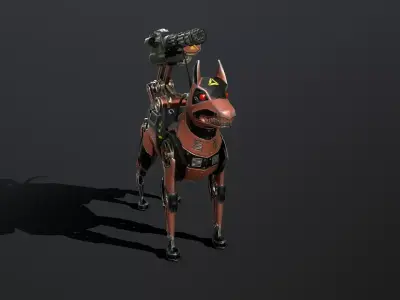 War Dog Low-poly 3D model