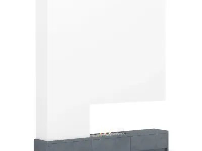 Wall Gas Fireplace 1 3D model