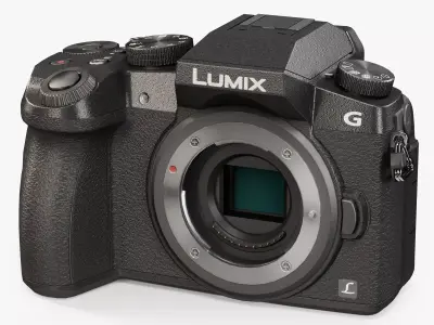 Panasonic Lumix DMC-G7 mirrorless digital camera Low-poly 3D model