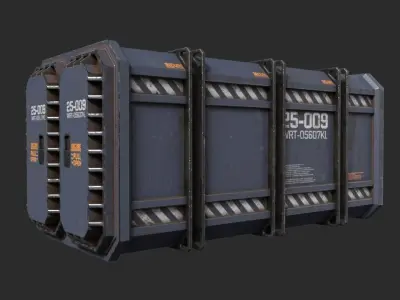 Sci-Fi Containers Pack Low-poly 3D model