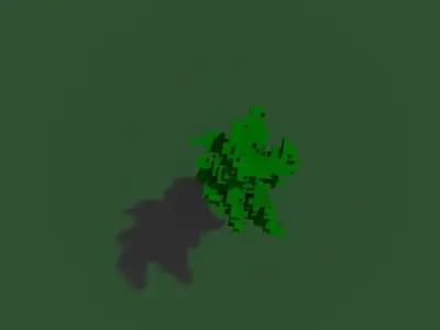 Voxel Tree Low-poly 3D model