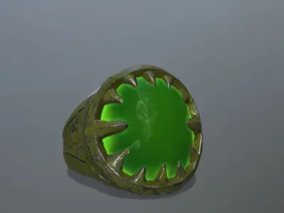 Skull Ring Low-poly 3D model