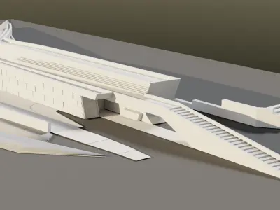 Landscape Formation 1 By Zaha Hadid Low-poly 3D model