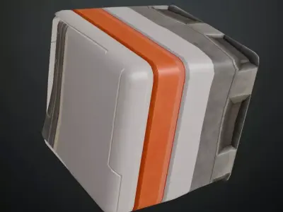 Stylized Sci-Fi Wall PBR Seamless Texture